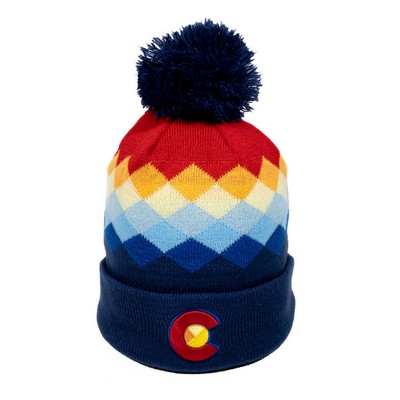 Recycled Polyester Beanie w/3D Embroidered Logo