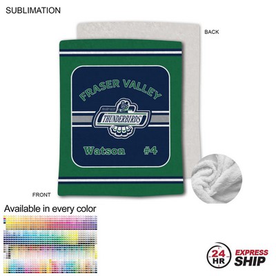 24 Hr Express Ship - Team Blanket in Plush and cozy Mink Flannel Fleece, Queen Bed Size (60"x80")