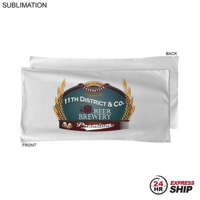 24 Hr Express Ship -Absorbent Microfiber Dri-Lite Terry White Pool, Travel Towel, Sublimated 22"x44"