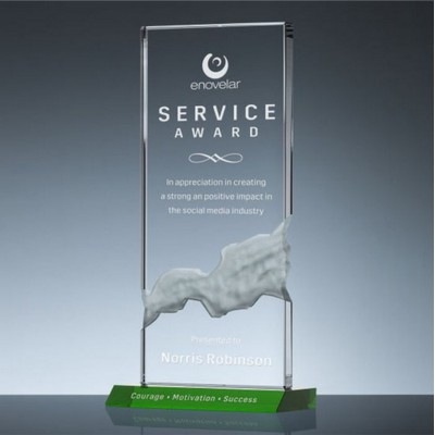 Cascade Award w/Green Base (4"x 9")