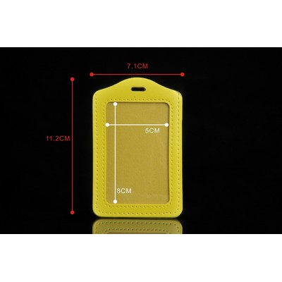 PU Leather ID Card Badge Holder