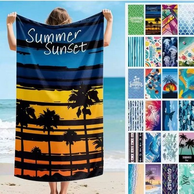 Full Color Printed Microfiber Beach Towel