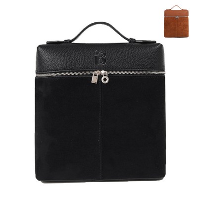 PU Leather Square Minimalist Backpack
