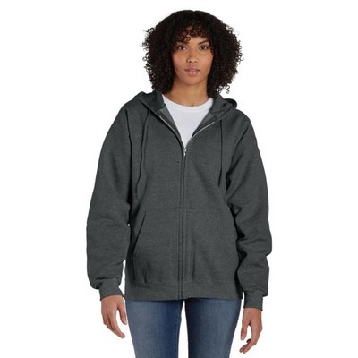 Hanes 97 Oz Ultimate Cotton&reg; 90/10 Full-Zip Hood