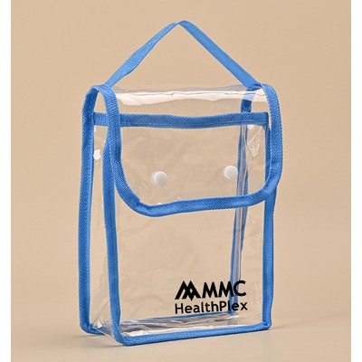 Waterproof Cosmetic Carry Pouch Bag W/Snap Closure