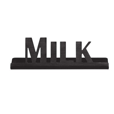 Laser Cut Black Onyx Table Sign (Milk)