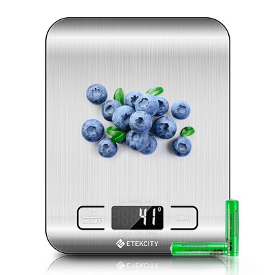 Food Scale, Digital Kitchen Scale, Stainless Steel, Weight in Grams and Ounces for Baking, Cooking,