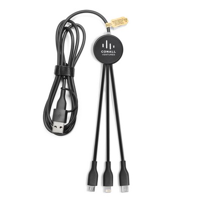 Avio - GRS Certified Recycled 6-in-1 Illuminating 4' USB Charging Cable