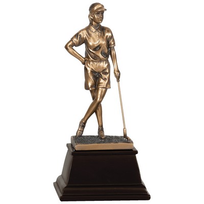 Golf Award, Female Figure, 13"H