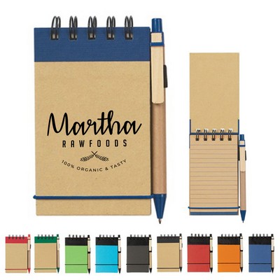 Two-toned Spiral Notebook with Pen