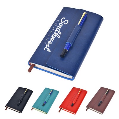Versatile Leather Notebook with Pen