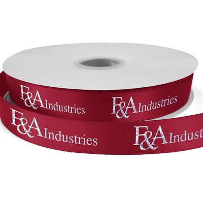 7/8" Bridal Satin Ribbon - 50yrd roll - Foil Print