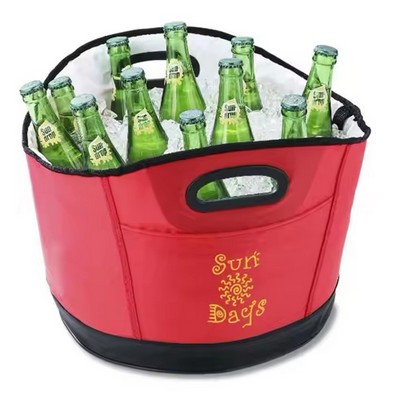Collapsable Ice Bucket Beer Tote Cooler Bag