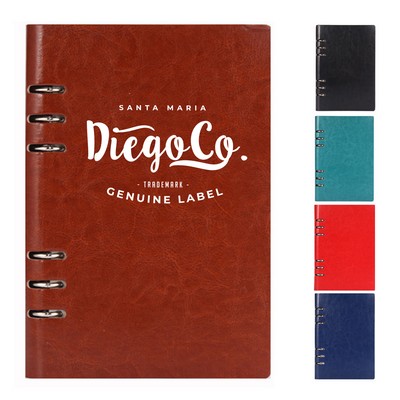 High-quality Pu Leather A5 Spiral Notebook