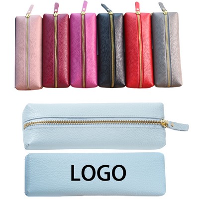 Pencil Case With Litchi Grain Texture