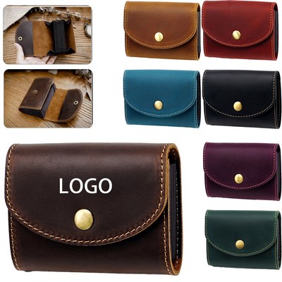 Cowhide Accordion Card Holder