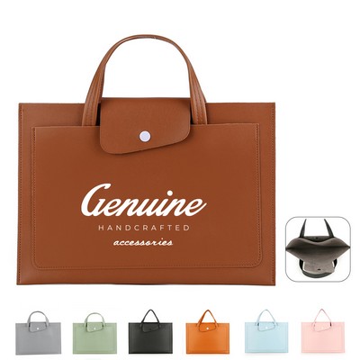 PU Leather Slim Laptop Bag