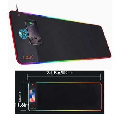RGB Gaming Mouse Pad with Wireless Charging
