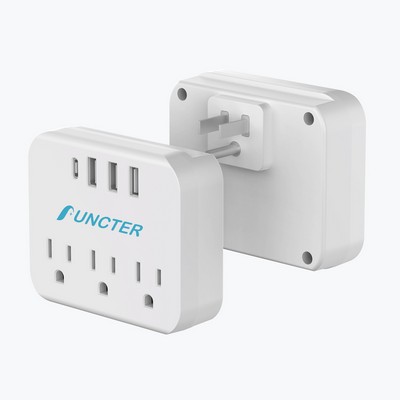 Multi 7" 1 USB Wall Outlet Extender