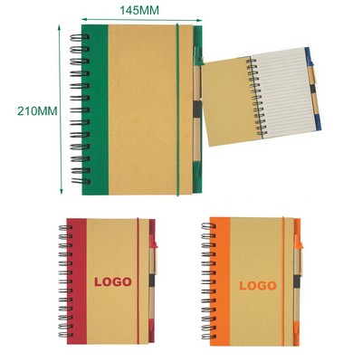 Eco-Friendly Hardcover Journal with Pen 5 x 7"