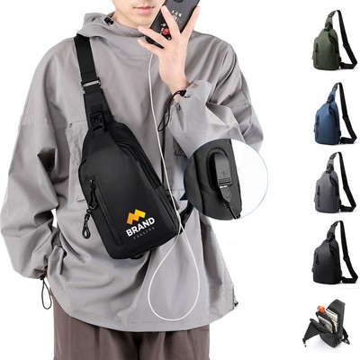 Crossbody Sling Bag Backpack With USB Charging