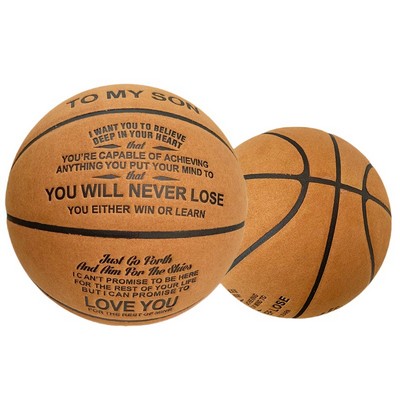Custom Official Size 7 Durable Suede Leather Basketball