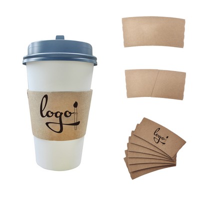 16oz Disposable Coffee Cup with Dome Lid and Sleeve