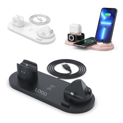 Wireless Phone Charger 6" 1 Multi-Functional Wireless Charger Stand