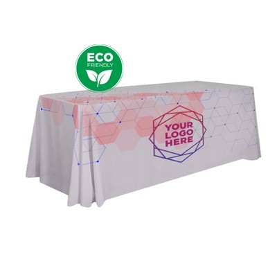 6' 4-Sided Recycled Polyester Table Throw - Dye Sublimation Print