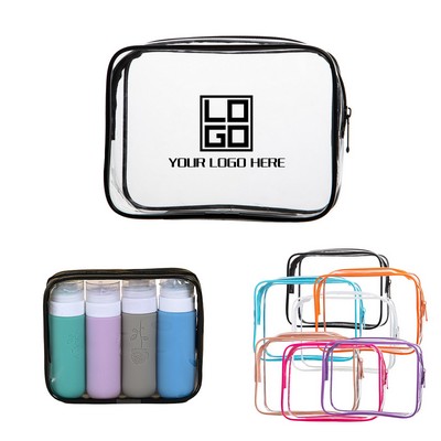 PVC Zipper Clear Toiletry Carry Pouch
