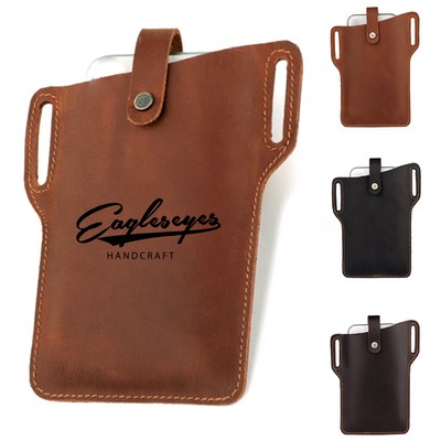 Crazy Horse Leather Cell Phone Holder