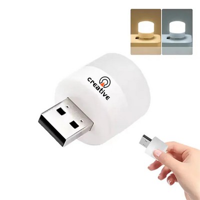 Mini USB Night Light Portable Bedside Lamp