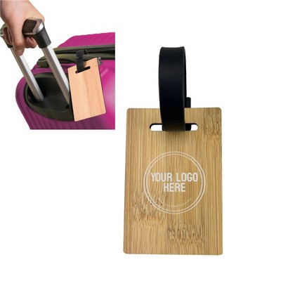 Eco-Friendly Bamboo Luggage Tag