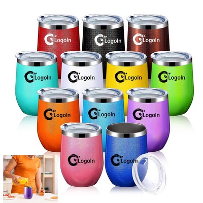 12oz Insulated Wine Tumbler Bottle with Lid