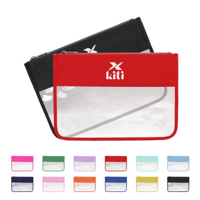 Clear PVC Waterproof Makeup Case Zipper Toiletry Bag