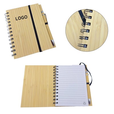 Bamboo Notebook With Pen