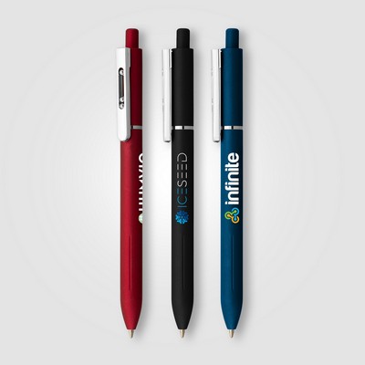 Lark Recycled Plastic Retractable Fidget Clip Pen - Full-Color Inkjet