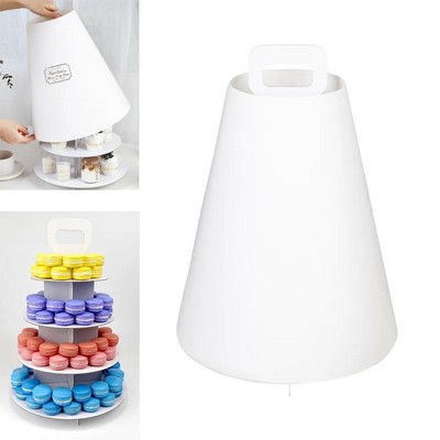 Round Paperboard 4 Layer Dessert Cake Cupcake Stand