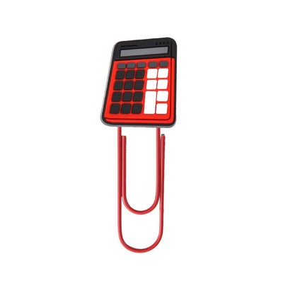 Patch Stationery Series - Calculator Shape PVC Custom Top Paper Clip Coated Clip Paper Clasp