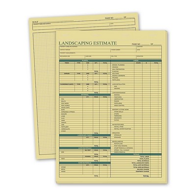 Landscaping Estimate Forms