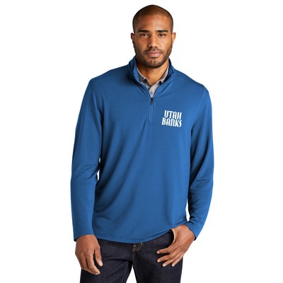 Port & Co® Microterry 1/4-Zip Embroidered Pullover