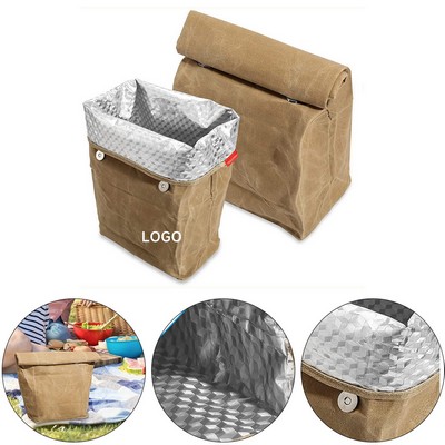 Waxed Canvas Lunch Bag