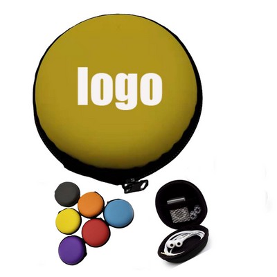 EVA Round Earphone Carrying Case