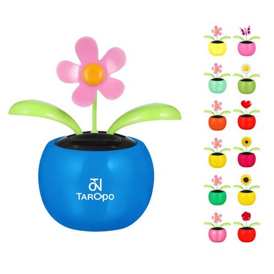 4 1/2" Solar Powered Car Shaking Flower