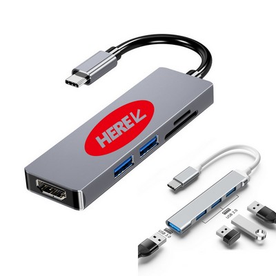 4-Ports Usb/Type C Hub Adapter