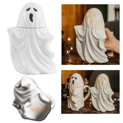 15 Oz (450 ML) Ghost China Mug & Perfect For Halloween Decor