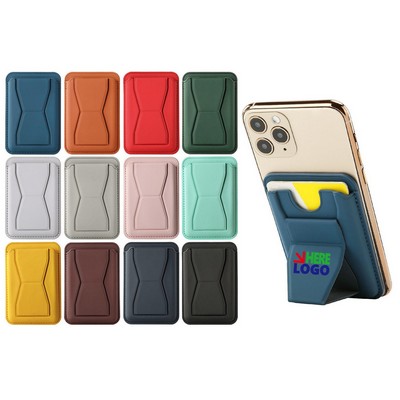 2" 1 Adhesive PU Card Holder with Phone Stand
