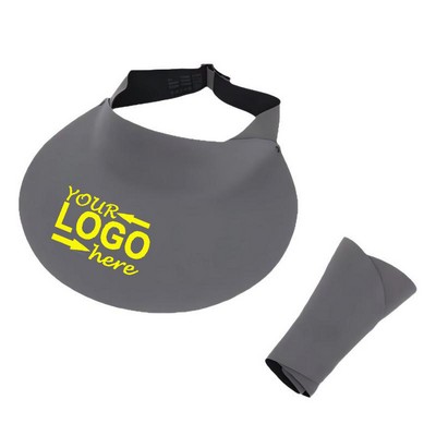 Summer UV Protection Visor Hat Wide Brim Empty Top Outdoor Sports Sun Cap