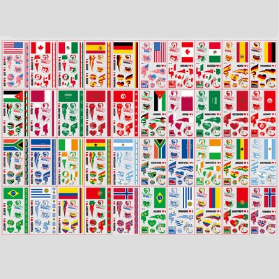 Custom National Flag Temporary Tattoo Stickers