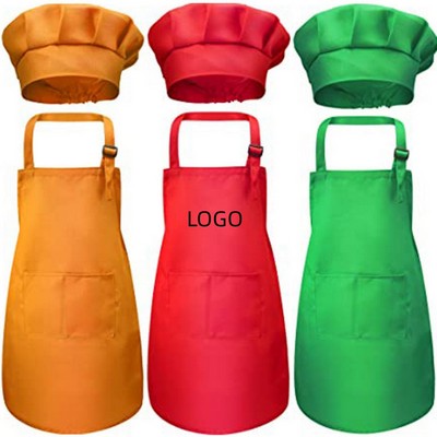 Adjustable Kids Apron and Chef Hat Set